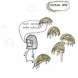Mash Concrete Metal Mushrooms by Herman Düne