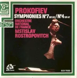 Symphonies No. 7, Op. 131 / No. 4, Op. 47 by Serge Prokofiev; Mstislav Rostropovich; Orchestre national de France