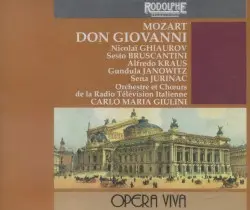 Don Giovanni by Wolfgang Amadeus Mozart; Ghiaurov, Janowitz, Kraus, Jurinac, Orchestra sinfonica e Coro di Roma della RAI, Carlo Maria Giulini