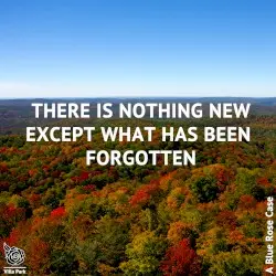 There is nothing new except what has been forgotten by A Blue Rose Case