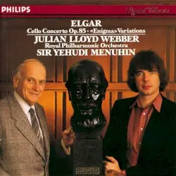 Cello Concerto, op. 85 / Enigma Variations by Sir Edward Elgar; Julian Lloyd Webber, Royal Philharmonic Orchestra, Yehudi Menuhin