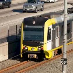 Westbound to LAX/Metro Transit Center by Metro Rail
