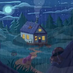 House in the Woods by Purrple Cat