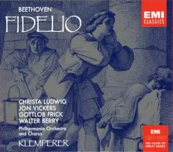 Fidelio by Beethoven; Christa Ludwig, Jon Vickers, Gottlob Frick, Walter Berry, Gerhard Unger, Franz Crass, Ingeborg Hallstein, Philharmonia Orchestra and Chorus, Otto Klemperer