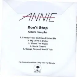 Don’t Stop by Annie