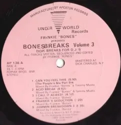 Volume 3 (Dope Breaks for D.J.'s) by Frankie "Bones" Presents Bonesbreaks