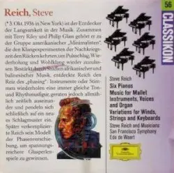 Six Pianos / Variations / Music for Mallet Instruments by Steve Reich