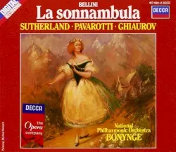 La sonnambula by Vincenzo Bellini; Joan Sutherland, Luciano Pavarotti, Nicolaï Ghiaurov, National Philharmonic Orchestra, Richard Bonynge
