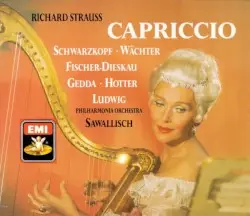 Capriccio by Richard Strauss, Wolfgang Sawallisch, Philharmonia Orchestra, Elisabeth Schwarzkopf, Dietrich Fischer‐Dieskau, Eberhard Wächter, Nicolai Gedda, Hans Hotter, Christa Ludwig, Anna Moffo, Dermot Troy, Rudolf Christ & Karl Schmitt-Walter