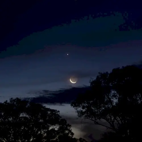 The Phasing Moon by At Night, Outside
